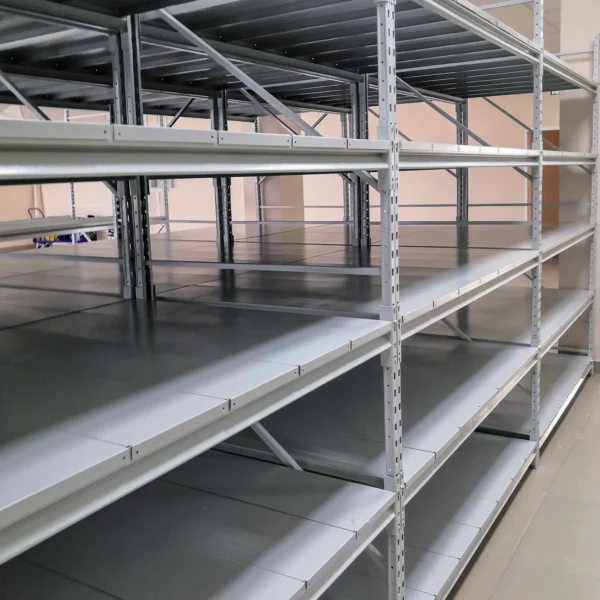 Стеллаж грузовой 2500х2500х800, 3 яруса с оцинкованным настилом